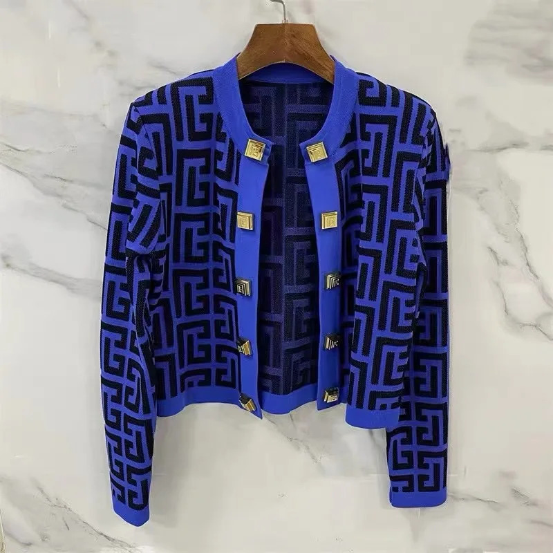 Womens clothing fashion retro knitted autumn knitted cardigan wool sweater office womens daily casual commuting sweater 241017