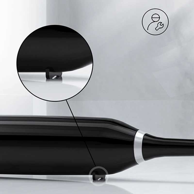 Portable Soundwave Electric Toothbrush Waterproof Battery Type Adult Soft Hair Whitening Toothbrush for Home Use M241017