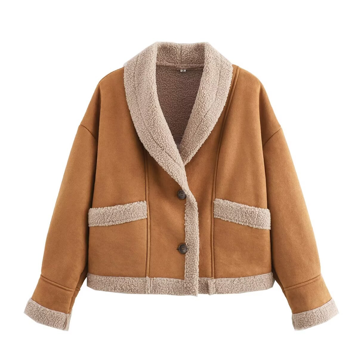 Women's Winter 2024 Elegant Outwear Jaquetass Femininas Armygreen Coat Solid Long Sleeve With Button Warm Jackets