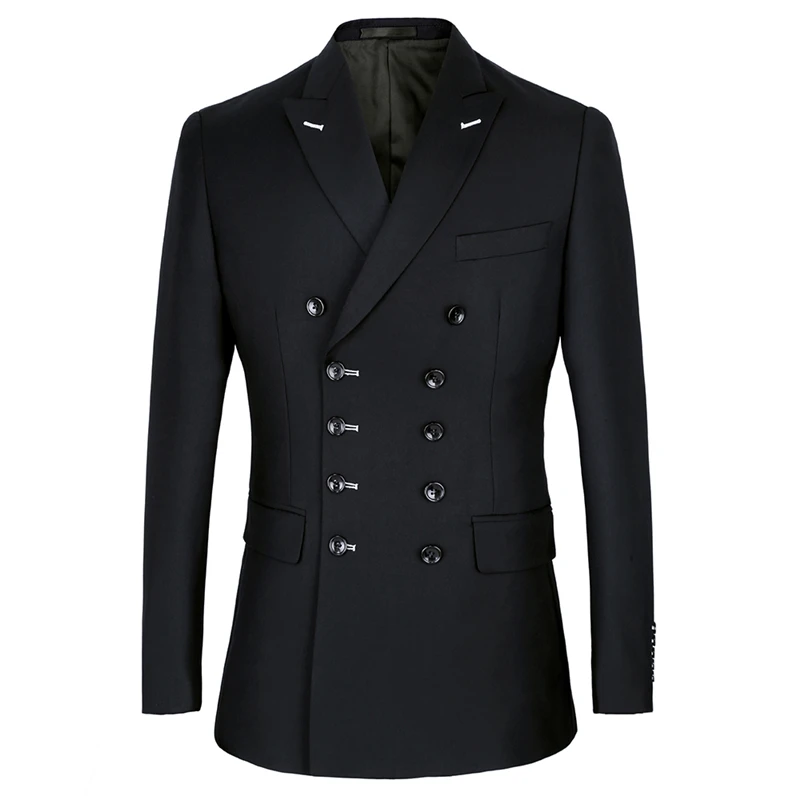 Slim Fit Men Suits With Double Breasted For Wedding Groom Tuxedo 2 Pieces Male Fashion Set Jacket Pants Gentleman Costumes