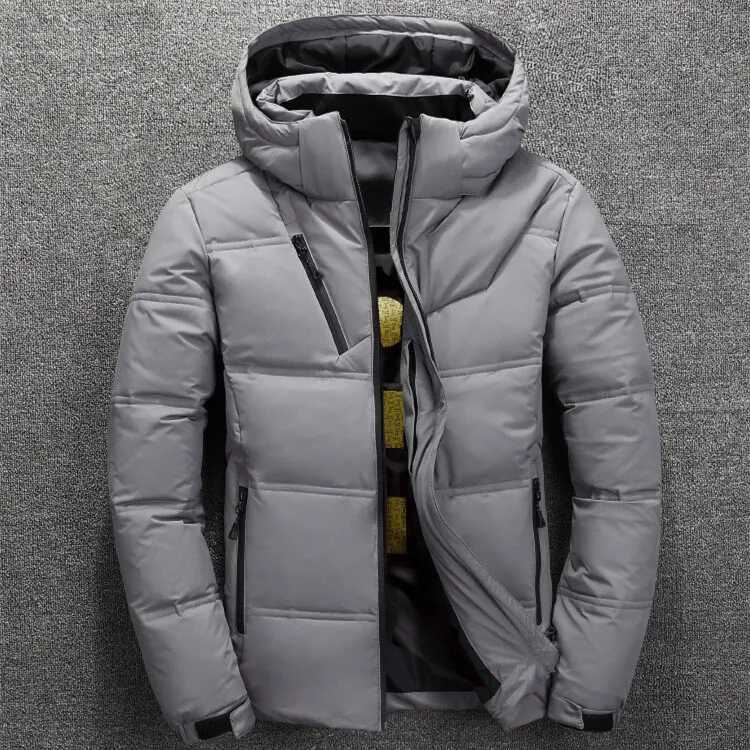 Mens winter down jacket with hood winter warm mens jacket casual autumn jacket stand up collar thick hat White Duck Park mens X241017