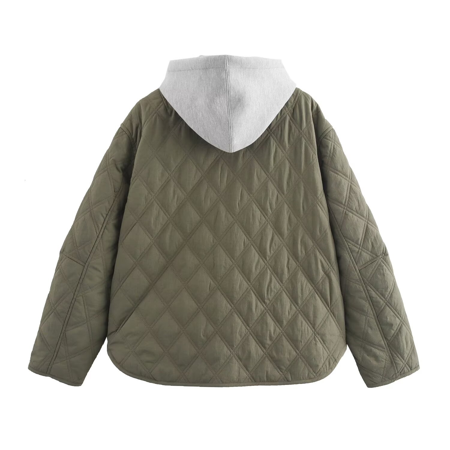 Women's Parkas Jackets Hoodies Coat Casual Loose Long Sleeve 2024 Inszart Solid With Button Y2k Outerwear Armygreen Woman Jacket