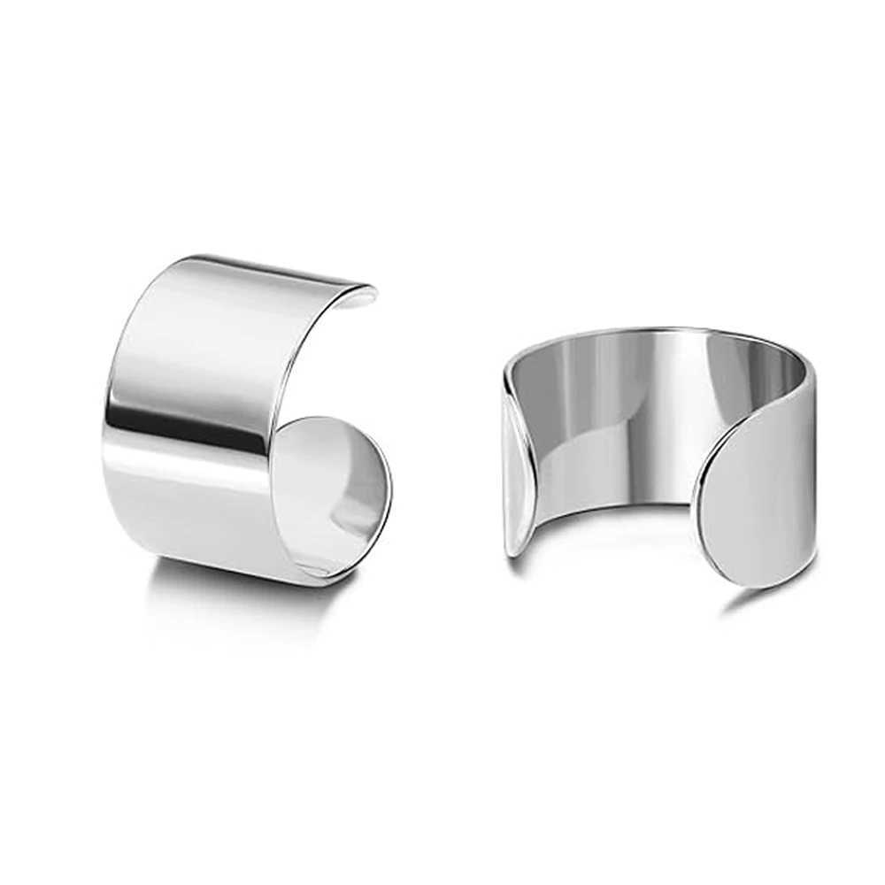 2 Retro Silver Gold Black C Earrings Cuffs Non Perforated Earrings Clip Fake Cartoon Earrings Clip Womens Jewelry Earrings W241017