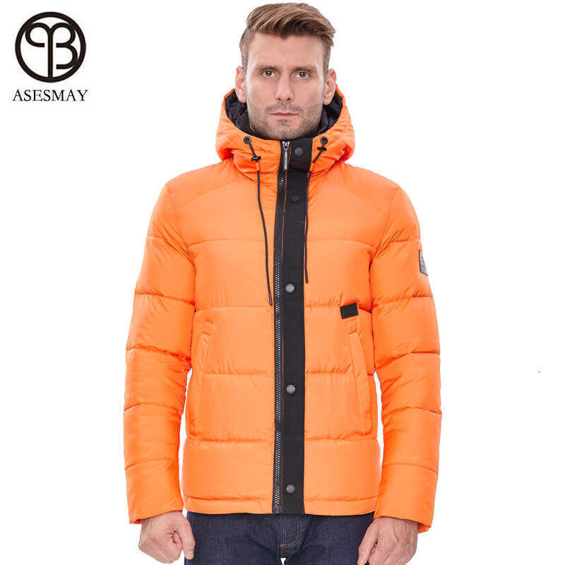 Asesmay 2024 New Men Winter Jackets Stylish Coat Male Thick Warm Fashion Coats Hooded Parka Man Clothing Brand Outerwear
