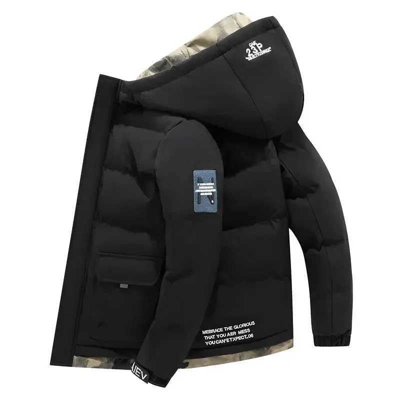 Mens cotton clothing autumn and winter new item windproof loose outdoor camping hooded jacket mens fashion jacket X241017