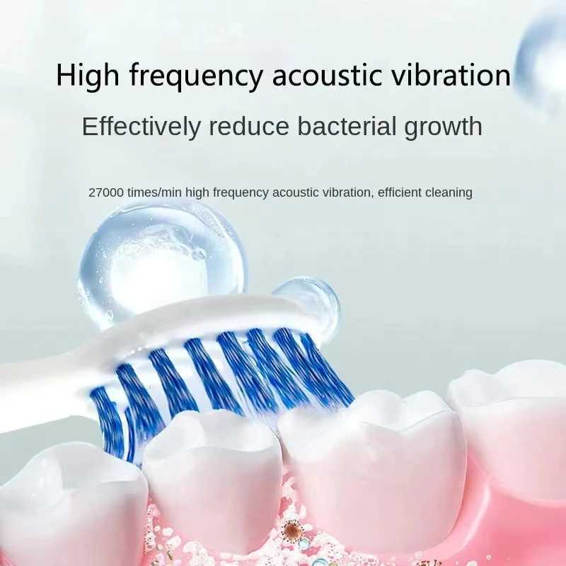 High power ultrasonic electric toothbrush USB waterproof charging whitening toothbrush can be washed with 4 brushes and 5 gears M241017