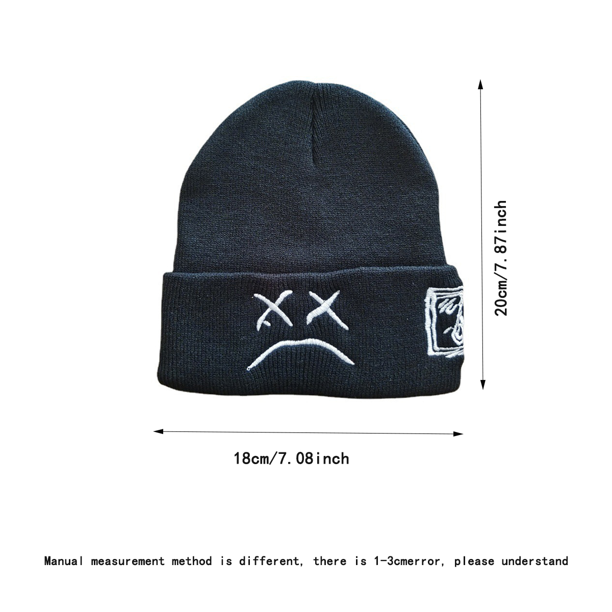 Stylish Emoticon-Embellished Woolen Beanies - Versatile European Style for All Seasons