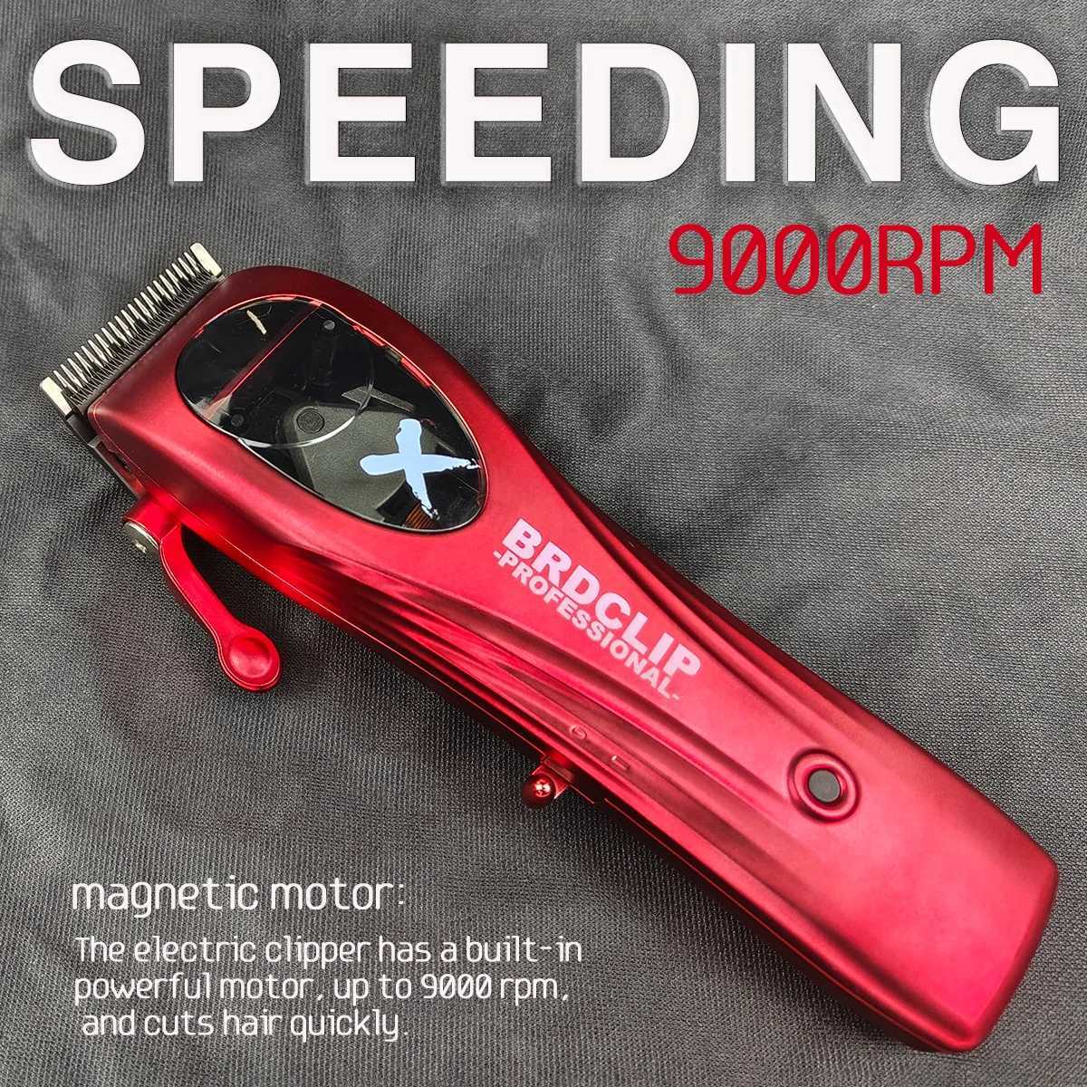 BRDCLIP Professional 9000RPM Mens Hair Clipper Rechargeable Beard Trimmer for Precision Mens Electric Hair Clippers W241017