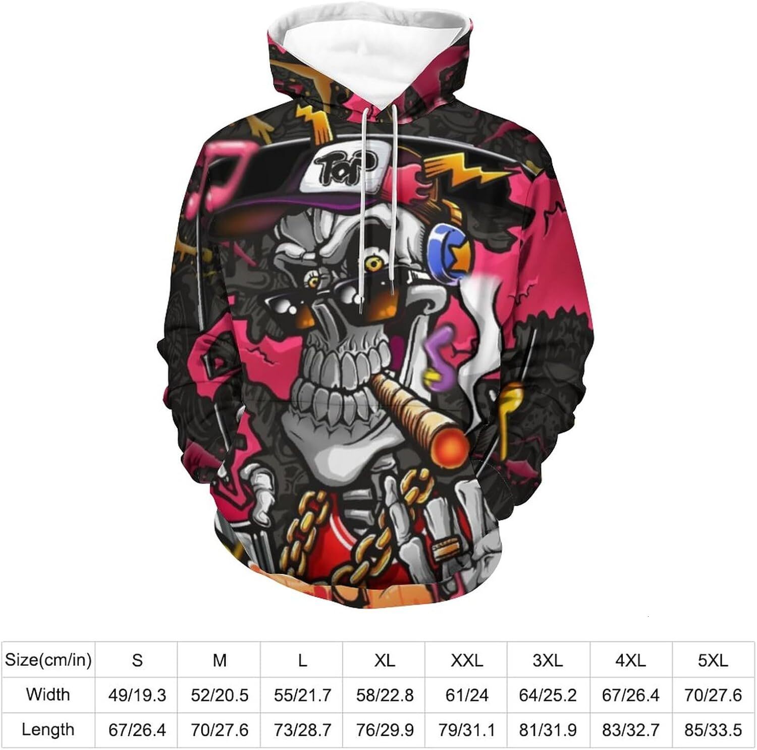Hoodie for Mens Womens Mens Novelty 3D Print Graffiti Hoodies, Graffiti Hoody,Funny Pullover, Hip Hop Top Graphic Hoodies sweatshirt Pullover Long Sle