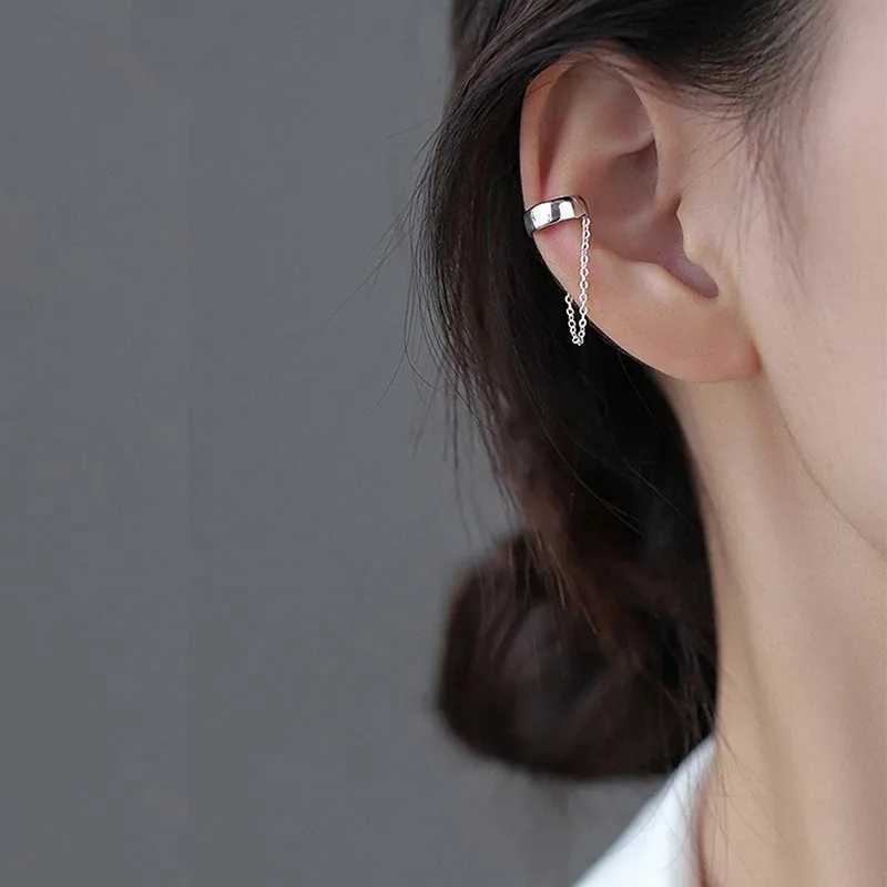Pearl earrings with cuff clip earrings no perforated bones C-shaped earrings no perforations minimalist earrings suitable for womens fashion jewelry W