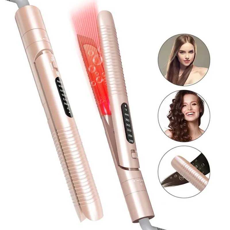 2 In 1 Fast High Temperature Portable Professional Infrared Anion Hair Straightener Ceramic Splint ToolsXJ241016