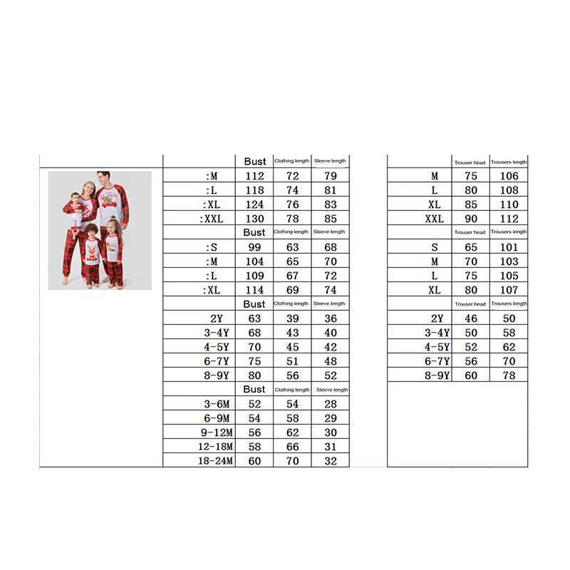 Christmas Family Matching Set Cartoon Long Sleeve Crew Collar Top Flat Pants Set/jumpsuit Mother and Child Pajama Set W241015
