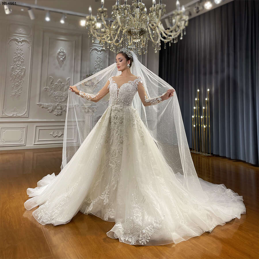 Mermaid Wedding Dress With Detachable Skirt New