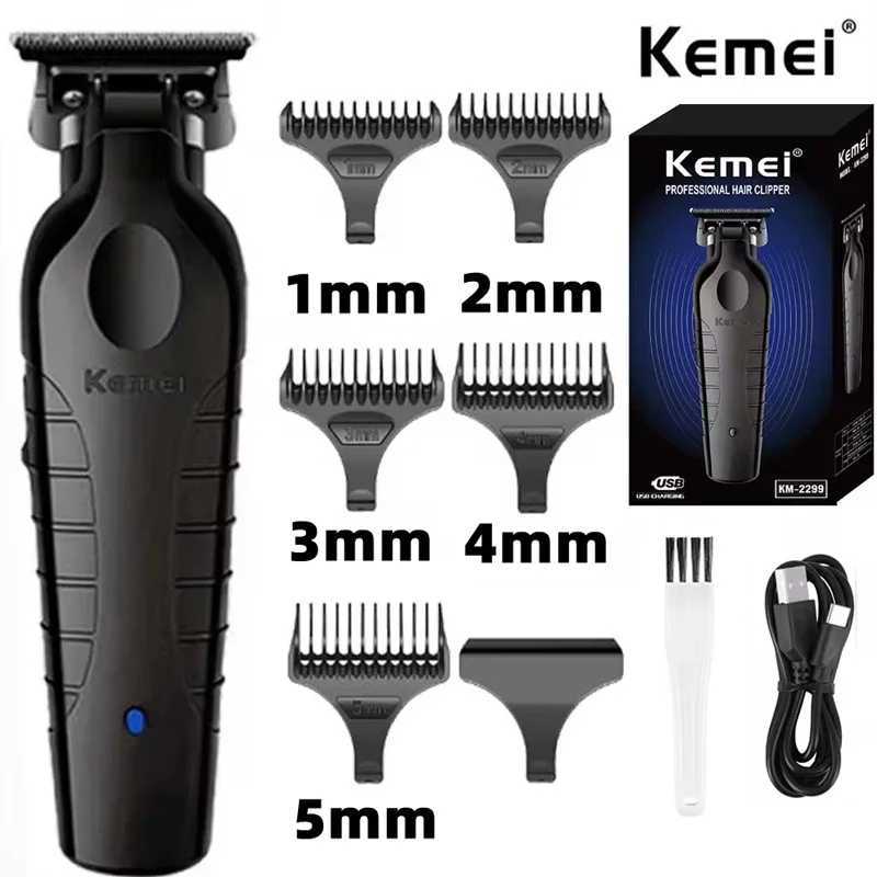 Kemei 2299 Hair Clipper Cordless Trimmer 0mm Zero Gap Carving Edge Cutting Machine Details Professional Electric Cutting Machine W241017