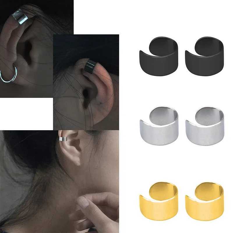 Punk stainless steel ear clips womens cuff ear clips mens cuff bags unperforated C-shaped ear clips unperforated pocket jewelry W241017
