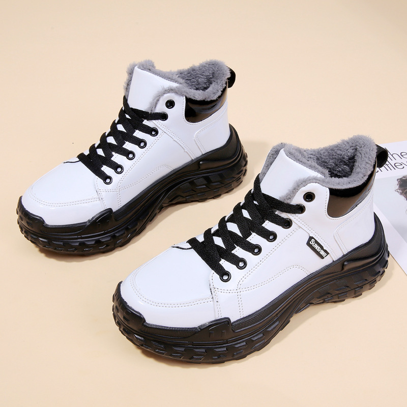 new anti slip waterproof snow boots autumn winter, mid top Martin shoes, wear-resistant and shock-absorbing sports shoes for women