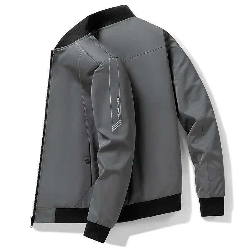 Autumn Jacket Men Casual Sollid Windbreaker Bomber Jackets Man Sportwear Stand Collar Coat Outwear Baseball Jackets Mens Top X241017