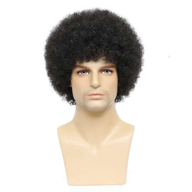 Wig, Small Roll, Explosive Head, Synthetic Hair Wigs, Men's Wig, Full Head Cover