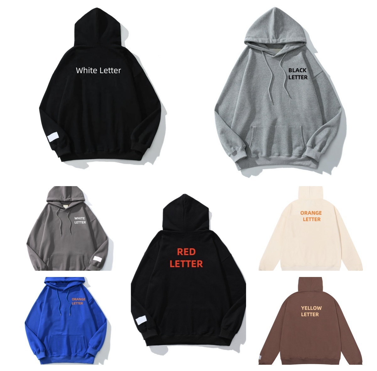Mens black hoodie hooded letter print couples top sweatshirt men woman hoodies loose tee pullover street designer sweatshirts American fashion t shirts shorts