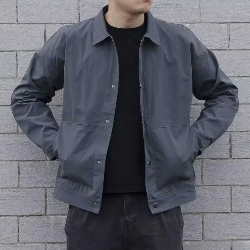 Spring and summer new mens collar jacket fashionable metal decoration mens jacket M241017