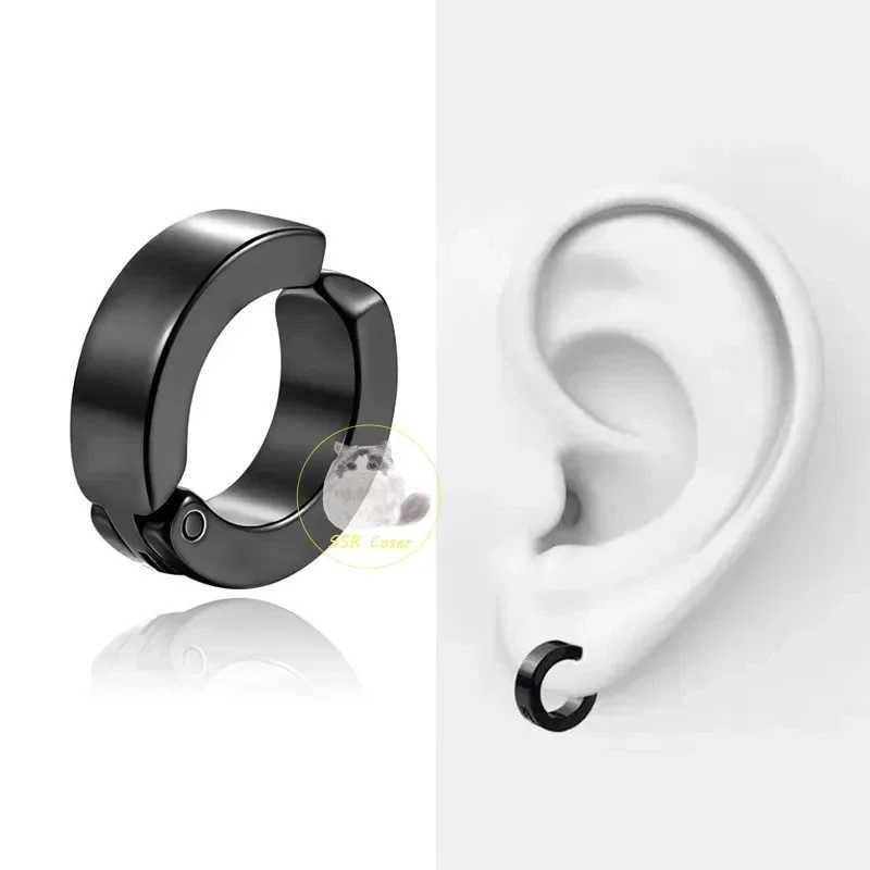Home>Anime>Chainsaw>Yoshida Hirofumi Role Playing Earclip Earrings>Womens Punk Black Non Perforated Fake Earrings New Fashion Jewelry W241