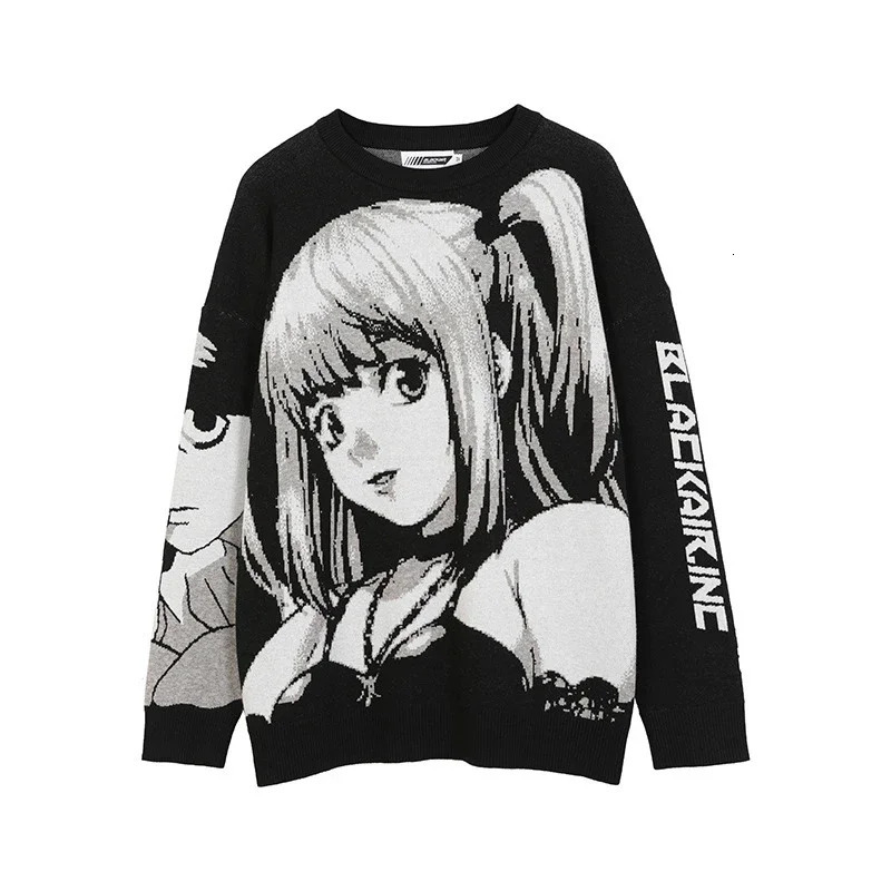 Women Hip Hop Streetwear Harajuku Sweater Vintage Japanese Style Anime Girl Knitted 2023 Cotton Pullover Sweaters Female Clothes 241016