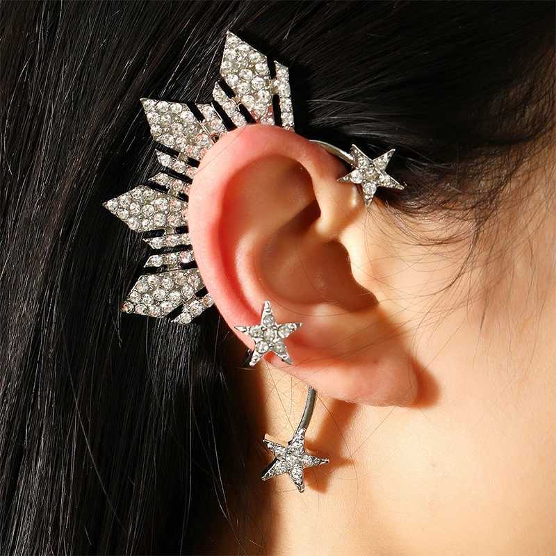 1 piece of Rhinestone star ear clip non perforated ear sleeve clip pearl Katharina gray U Miss ear sleeve inspiration Samsung and Sun W241017