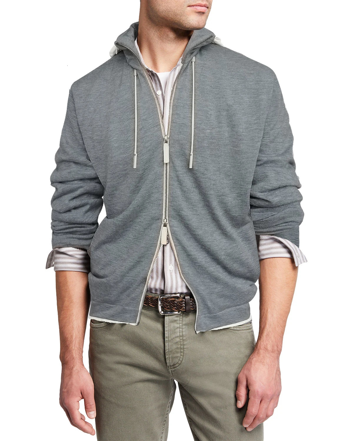 Chinese Spring and Autumn mens wool blend y zipper cardigan jacket 241007