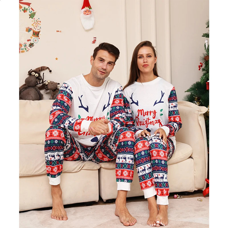 Family Xmas Matching Pajamas Outfits Adult Kids Baby s Christmas Couple Clothes Set Sleepwear Same Look Pyjamas 241017