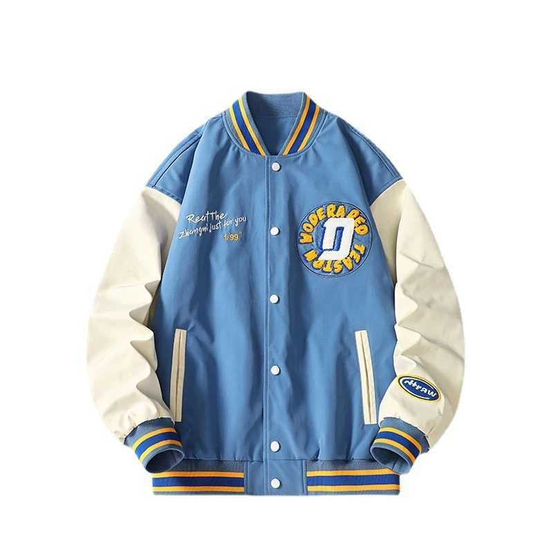 American retro couple spring/summer baseball jacket with letters trending towards loose mens clothing M241017