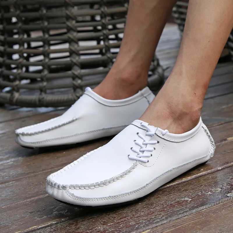 Genuine Leather Men Casual Shoes Fi Loafers 2021 Newly High Quality Handmade Boat Shape Driving Shoes Man Zapatos De HombreXJ250118