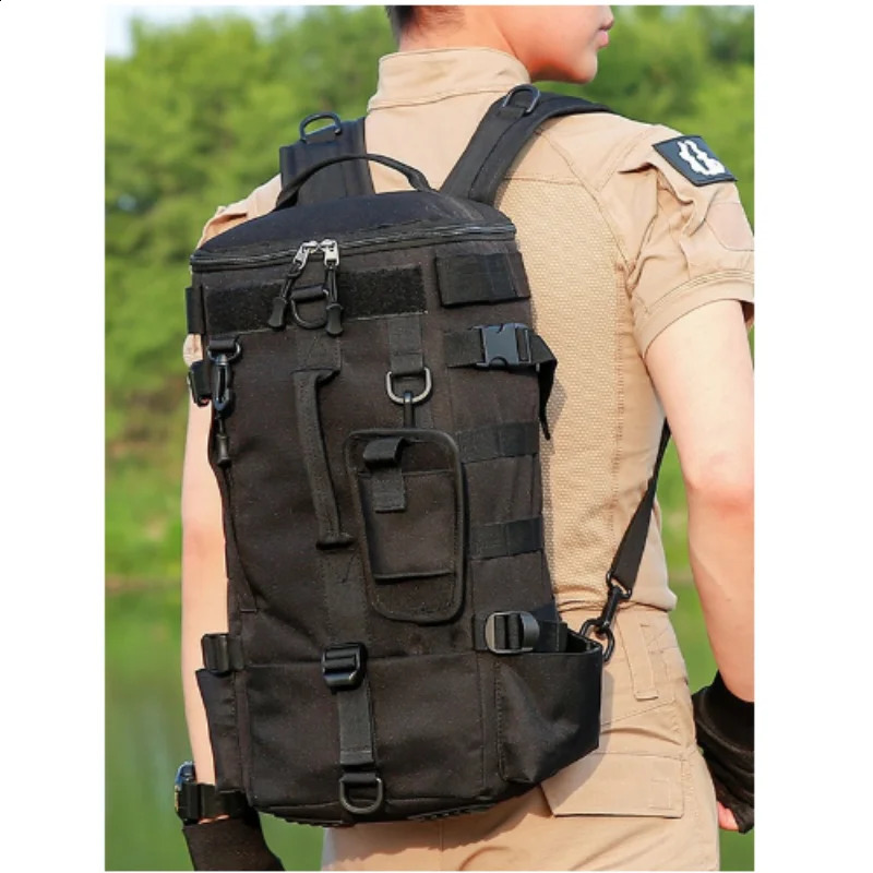 Outdoor travel sports cycling fishing multifunctional backpack waterproof Oxford cloth bag Luya bag 241008