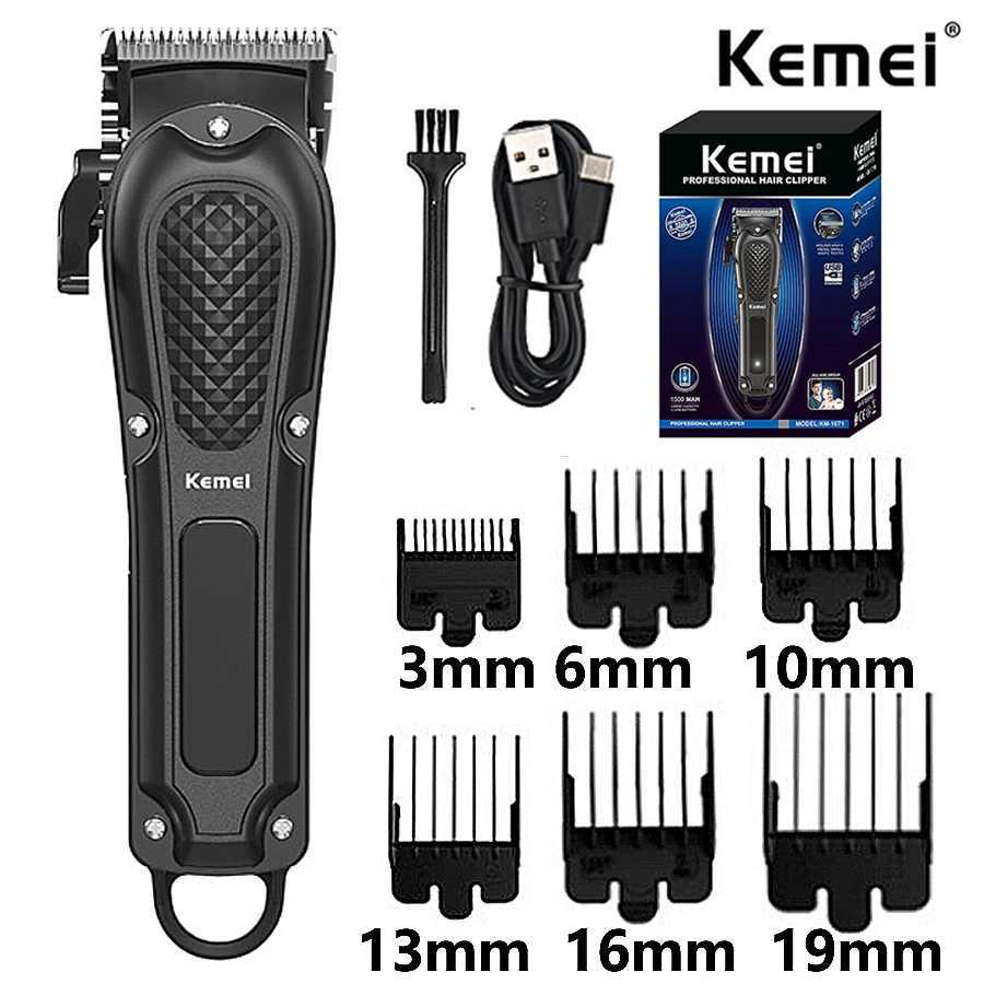 Kemei KM-1071 electric hair clipper UBS rechargeable cordless beard trimmer mens powerful electric hair clipper trimming tool W241017