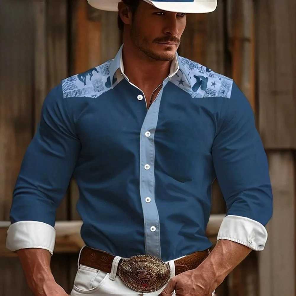 2024 New Retro Print Shirt HAWaii Fashion Holiday Casual Long-sLeeved Shirt Mens Large Size Lapel Button Up Top LX241017