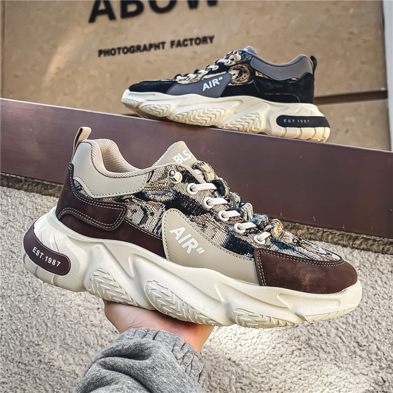 Trendy Running Shoes 2024 Autumn New Breathable Mesh Popular Casual Sports Shoes Thick Bottom Daddy Tide Shoes