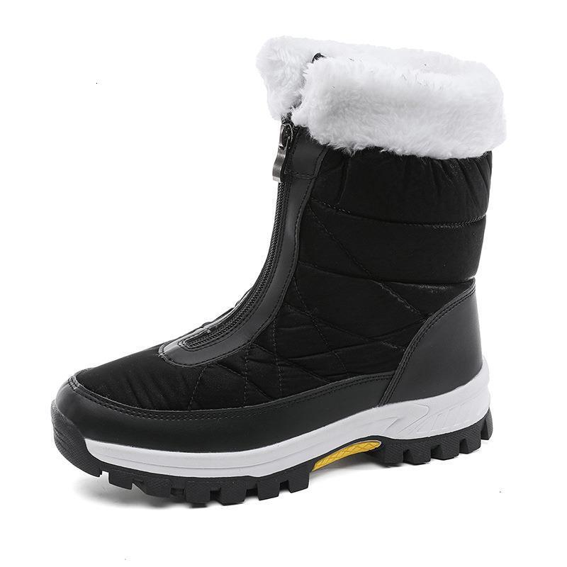Large for women's new casual fashionable umbrella fabric with plush and thick insulation snow boots, large cotton shoes