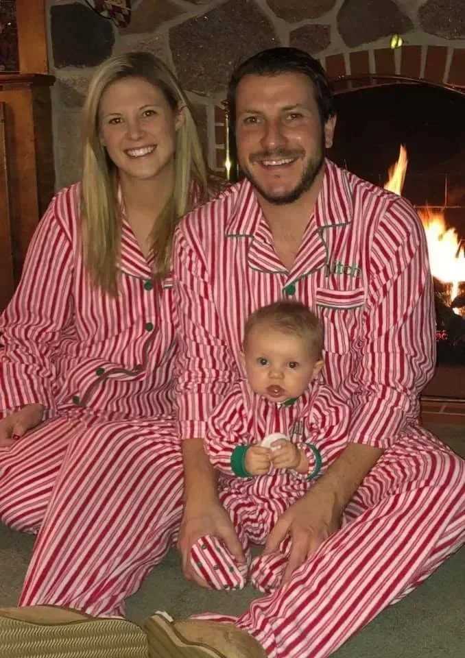 Family Christmas Pajama Set Striped Printed Mother and Child Matching Clothing Button Shirt+Trouthers Childrens Clothing Christmas Appearance Pajamas 