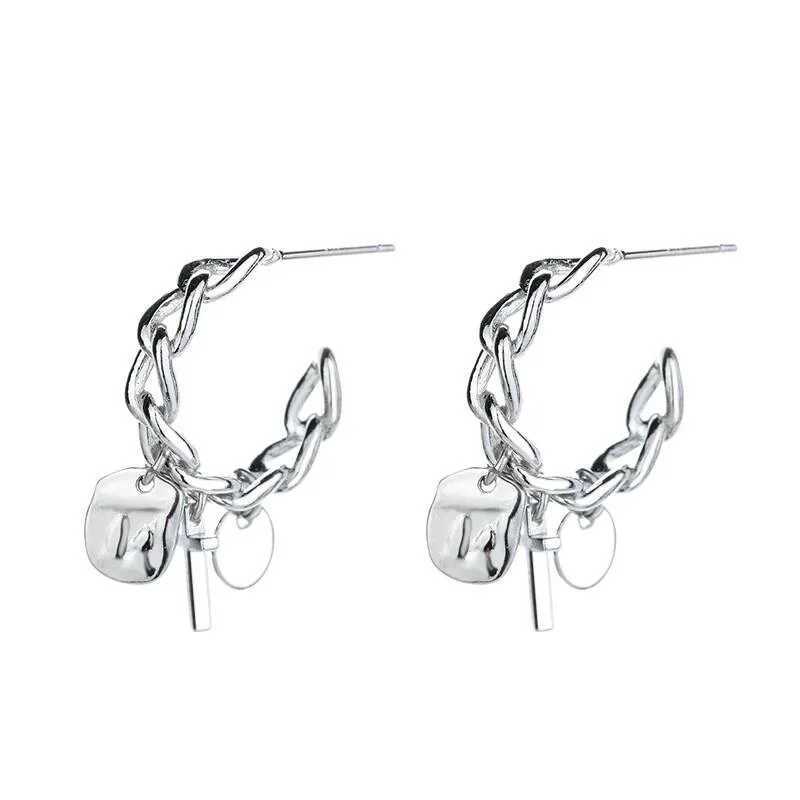 European and American Design C-shaped clip womens earrings high-quality metal mosquito repellent board non perforated ear clip W241017