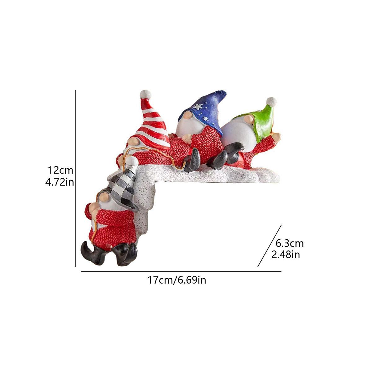 Christmas Christmas Decorations Resin Statue Bookshelf Collectible Gnome Characters