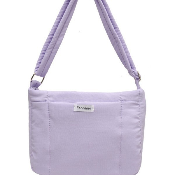 Lightweight cotton clothing regular crossbody female student class shoulder men's women's nylon cloth bag, soft and sticky canvas bag