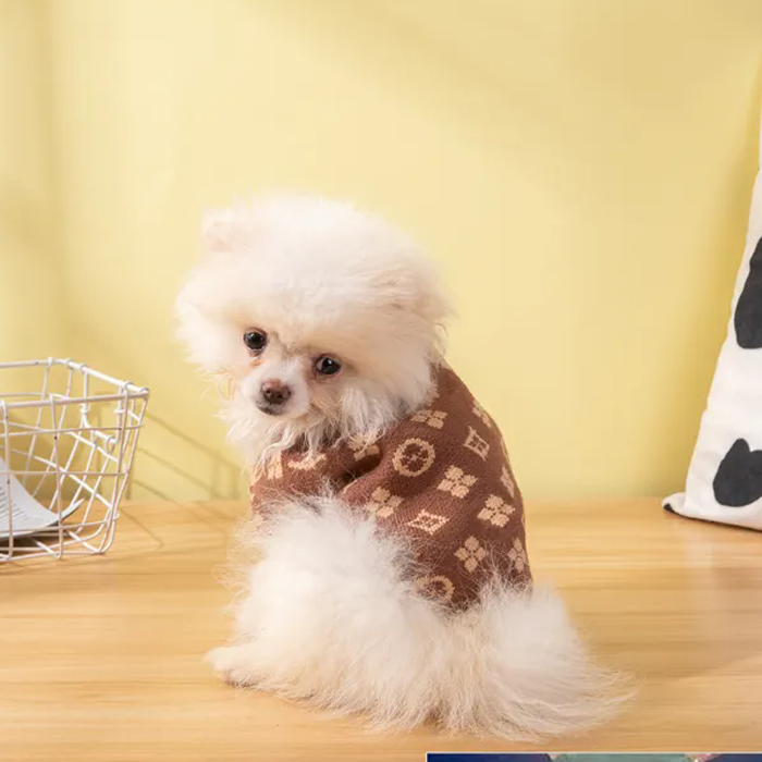 Luxury Designer dog Classic Clothes Dachshund Dog Sweaters For Small Dogs cat High Elasticity Soft And Comfortable Designer Pet Sweater Free Shipping