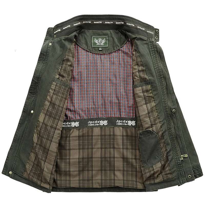 Plus Size 7Xl 8Xl Jacket Men Spring Autumn Cotton Outdoor Multi-Pocket Mens Jackets Casual Coat Male Chaqueta Hombre
