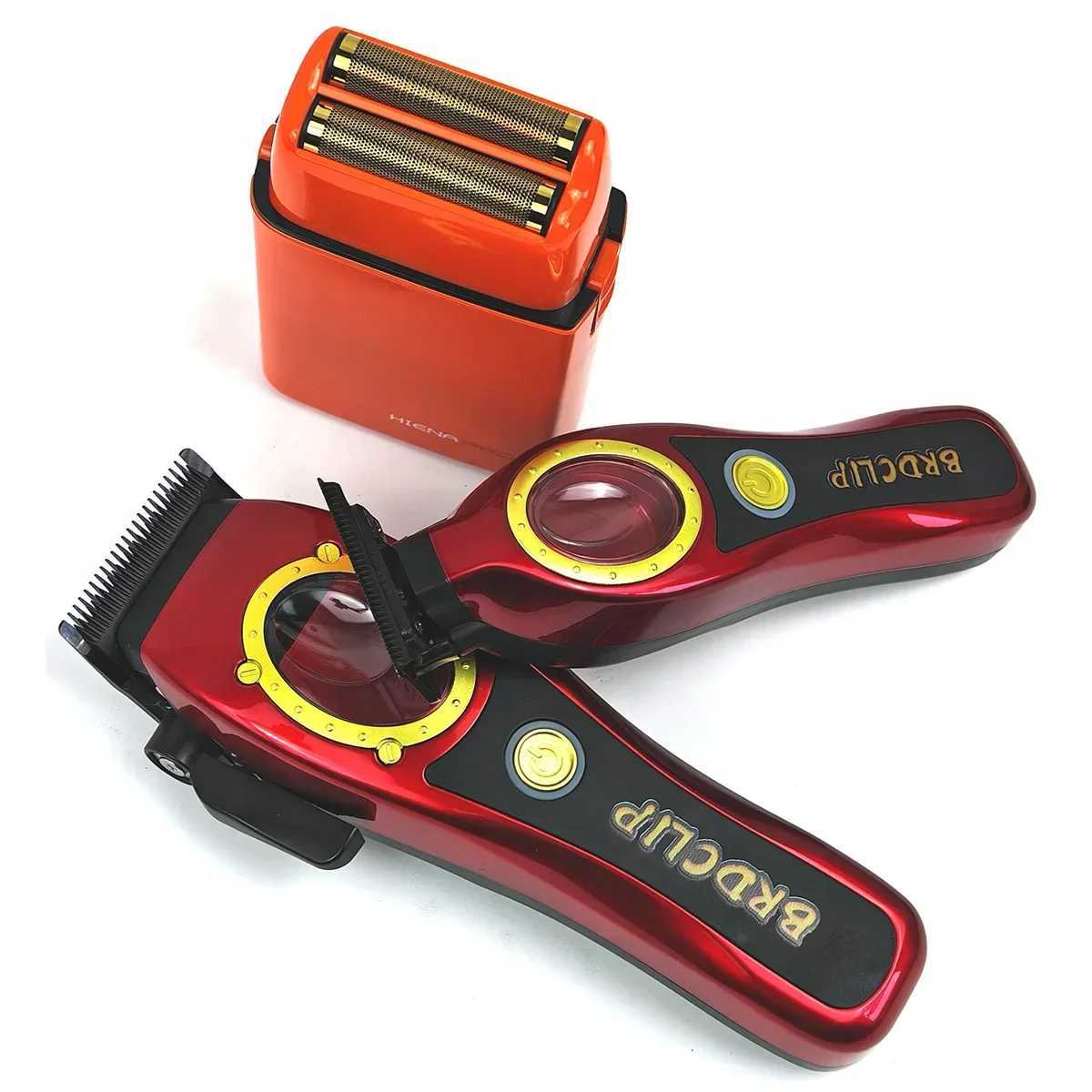 3 pieces of BRDCLIP BRD100 101 808 Barber Professional Cordless Oil Head Gradient 8000rpm Barber Set Decoration Clipper Shaver for Men W241017