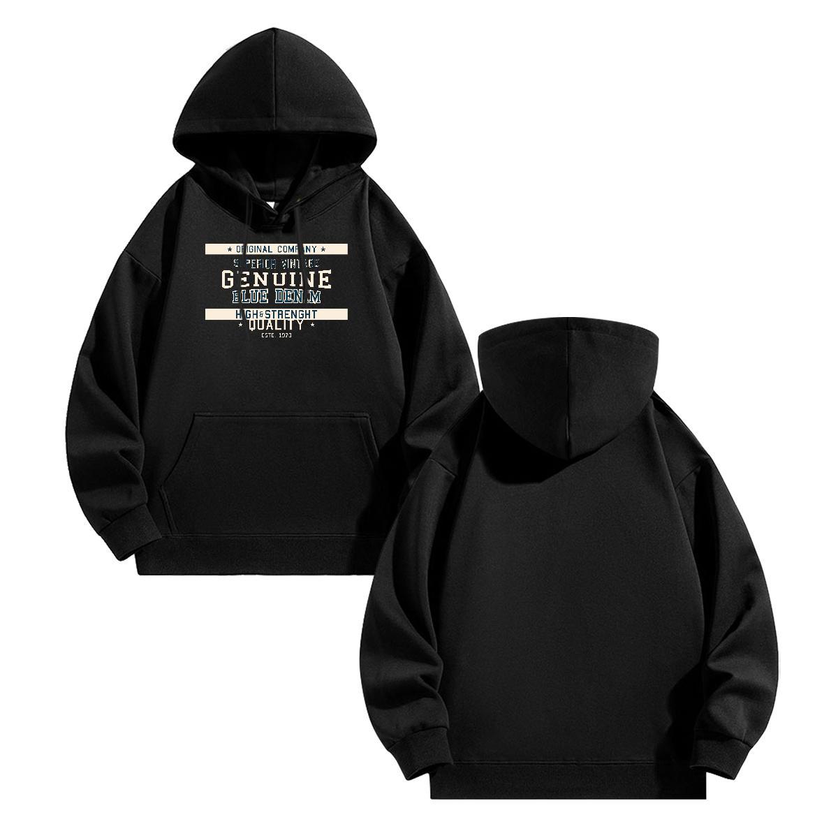 Casual New Hoodie for Men Hooded Collar Long Sleeve Brand Men's Hooded Sweatshirt Cartoon Print Tops Pullover Hoodie Outdoor Tech Fleece