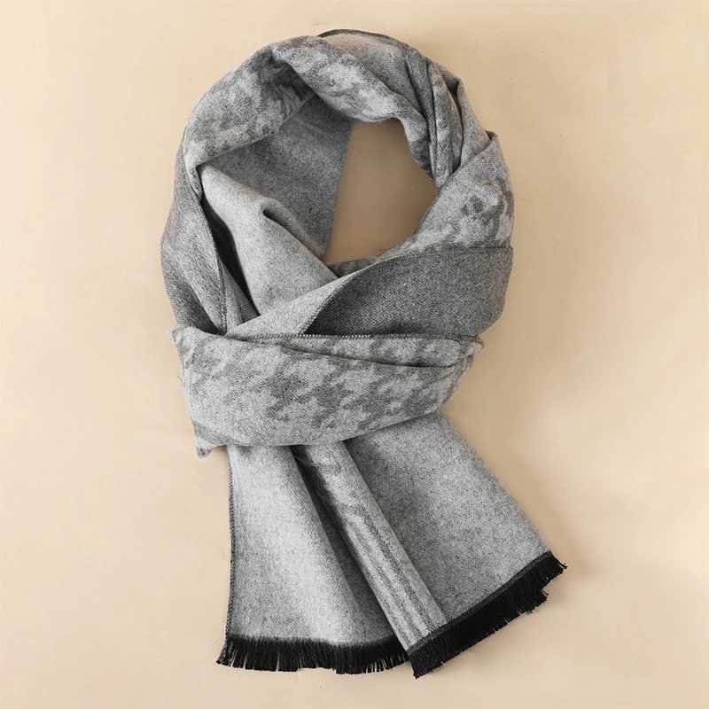 New Fashion Winter Mens Cotton Scarf Warm Collar Embroidered Striped Scarf Soft Long Casual M Bufanda Pashmina Shawl X241017