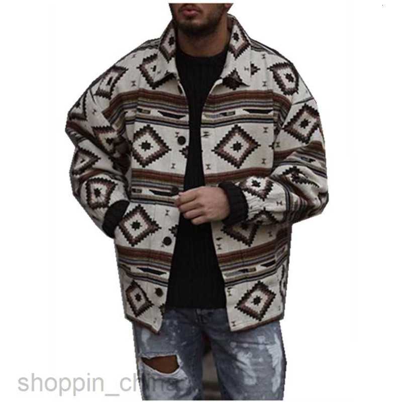 Men's Jackets Coats Autumn New Youth Lapel fashion printed jacket for men