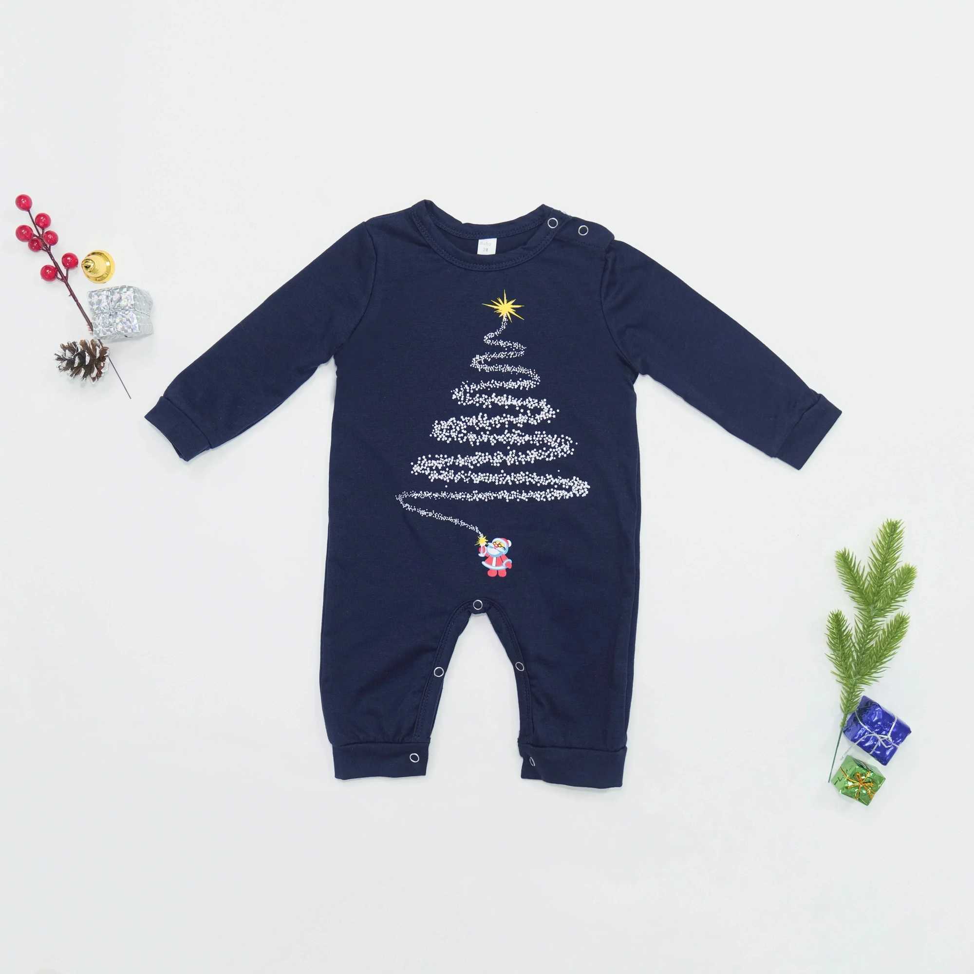 2024 New Fireworks Printed Adult and Childrens Matching Set Christmas Pajama Set Warm and Soft Pajamas Baby and Dog Hoodies Home Appearance Pjs W24101