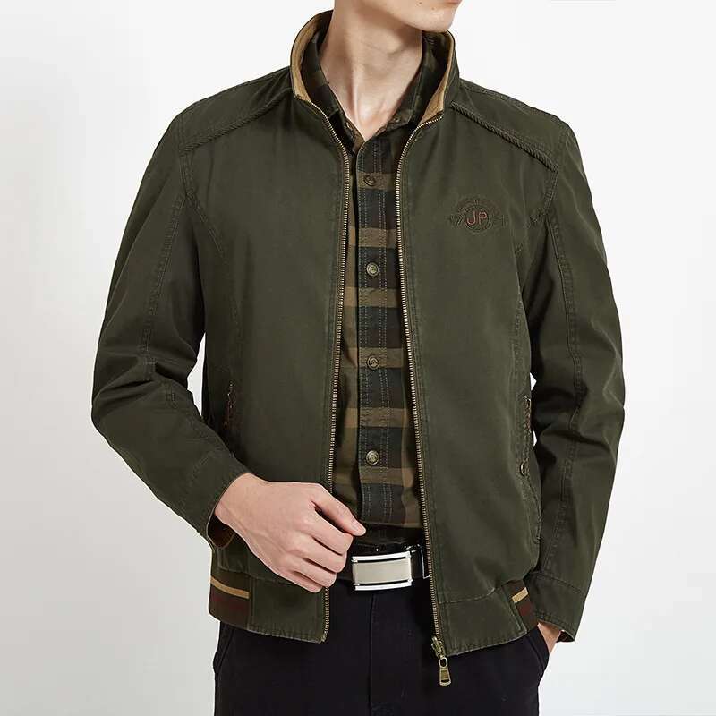 Brand Double-Sided Military Jacket Men 7Xl 8Xl Spring Autumn Cotton Business Casual Multi-Pocket Men's Jackets Chaquetas Hombre