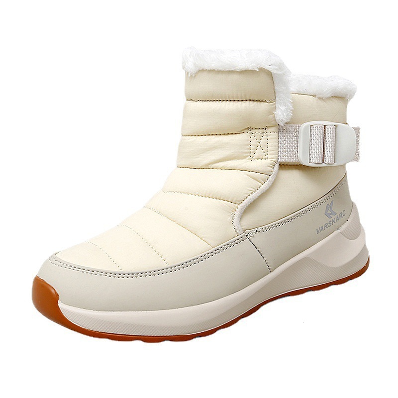 new midsole thick soled winter snow with fleece insulation short for women, cotton shoes, plus size Northeast women's boots