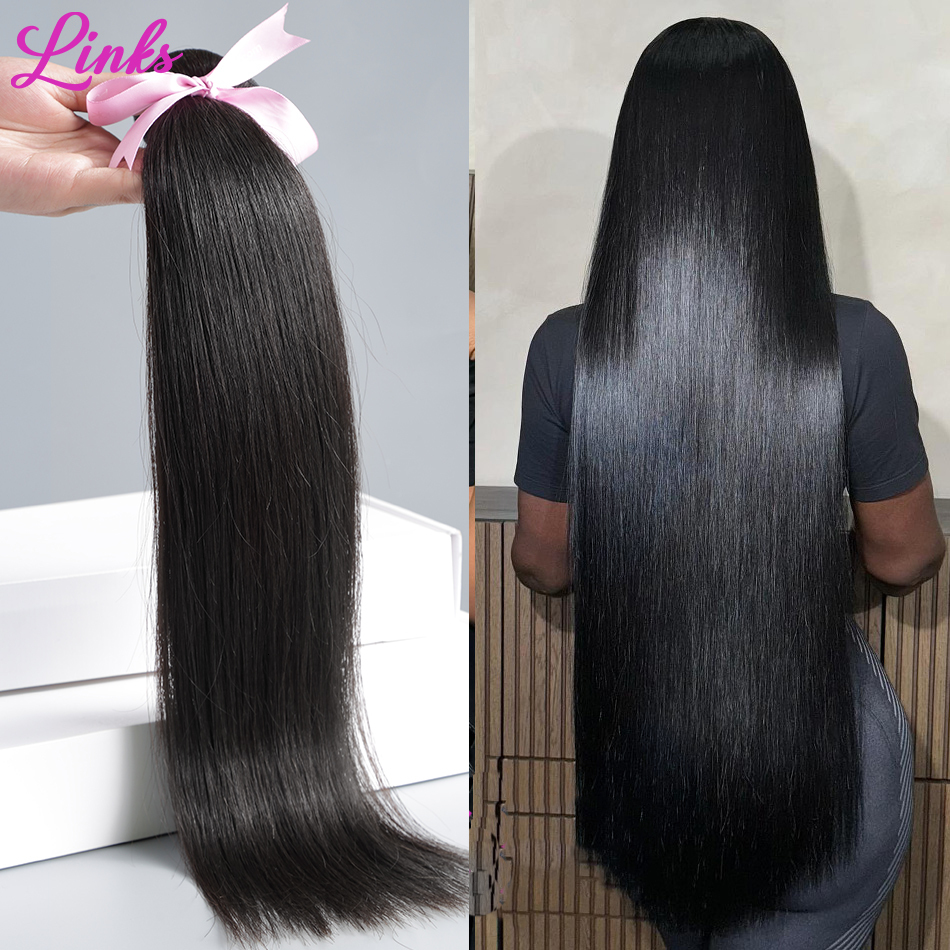 30 32 Inch Remy Unprocessed Raw Virgin 100% Human Hair Straight Extensions 3 4 5 Bundles Deal